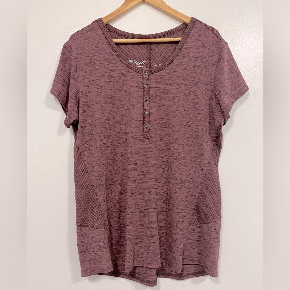 Kuhl Womens Svenna Short Sleeve Shirt Lunar Dust XL - Picture 4 of 14